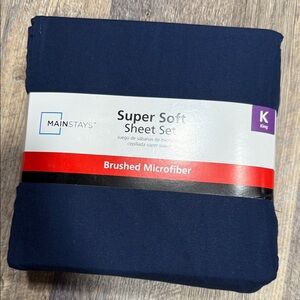Mainstays Super Soft Navy Sheet Set